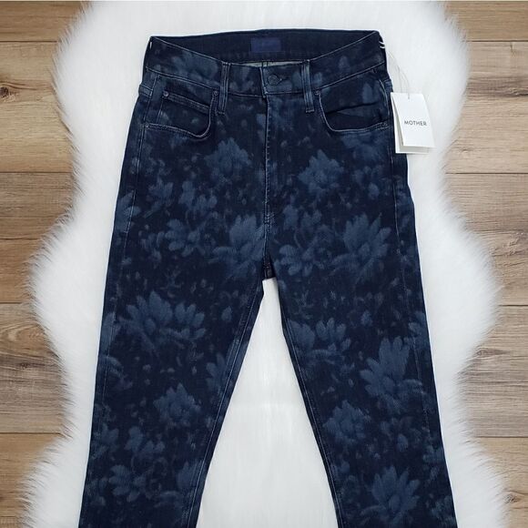 Mother The Dazzler Hover High Rise Straight Leg Jeans In Field Of Depth Size 25 - Picture 9 of 15